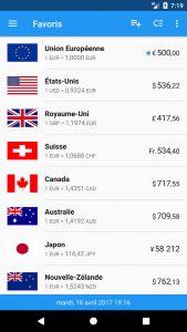 Exchange rate app capture 1